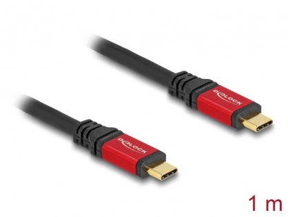 Cablu USB 3.2 type C PD 3.0 5Gb/100W E-Marker T-T 1m, Delock 80090